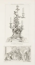 Progetto di lampadario a braccio per il re